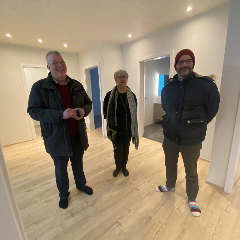 Í Klappahrauni, Gerður Sigtryggdóttir oddviti Ingimar Ingimarsson sviðsstjóri og Friðrik Sigþórsson fasteignasali