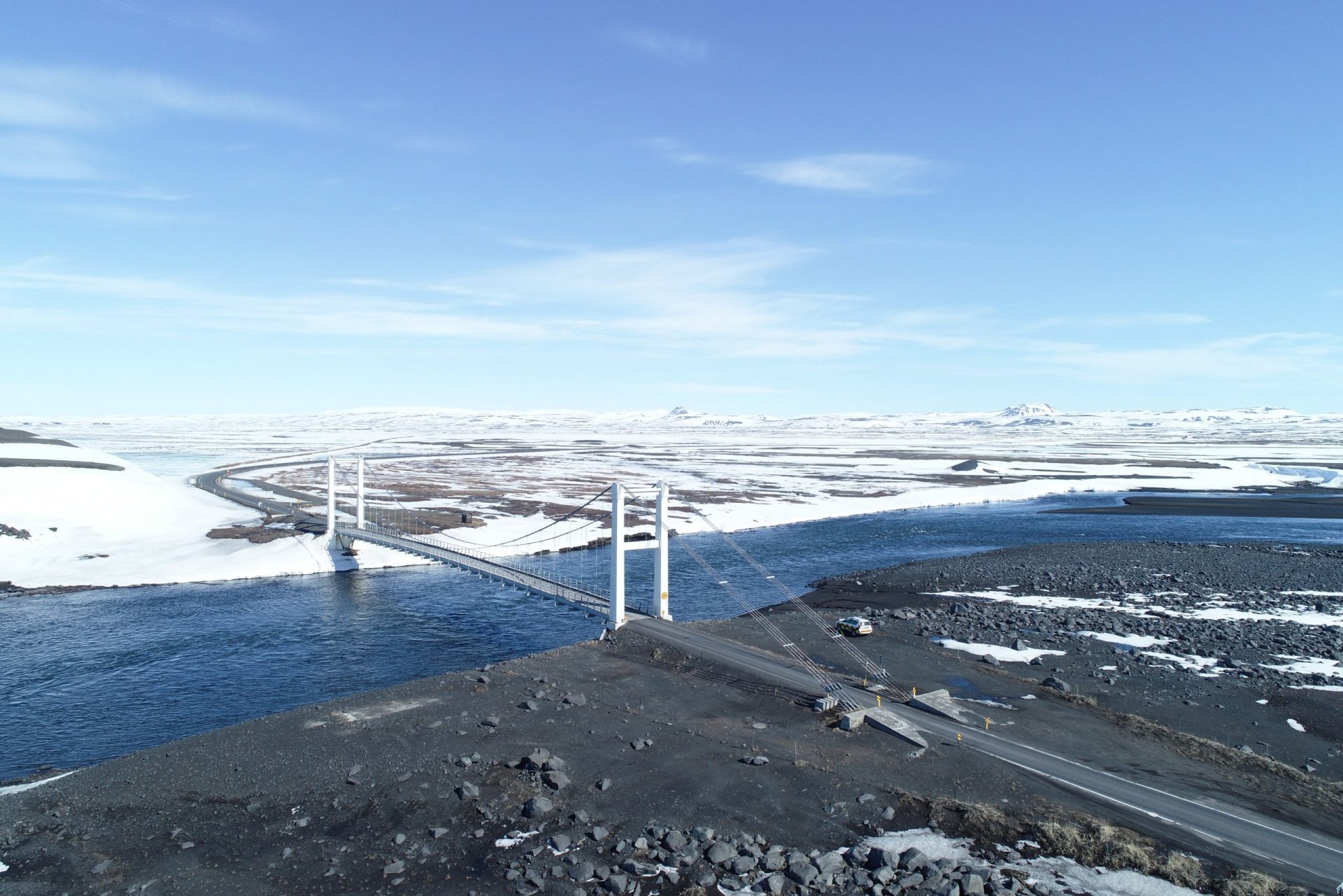 Áframhaldandi viðhaldsvinna á brúnni yfir Jökulsá á Fjöllum