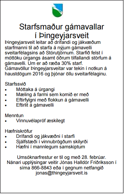 Starfsmaður gámavallar í Þingeyjarsveit
