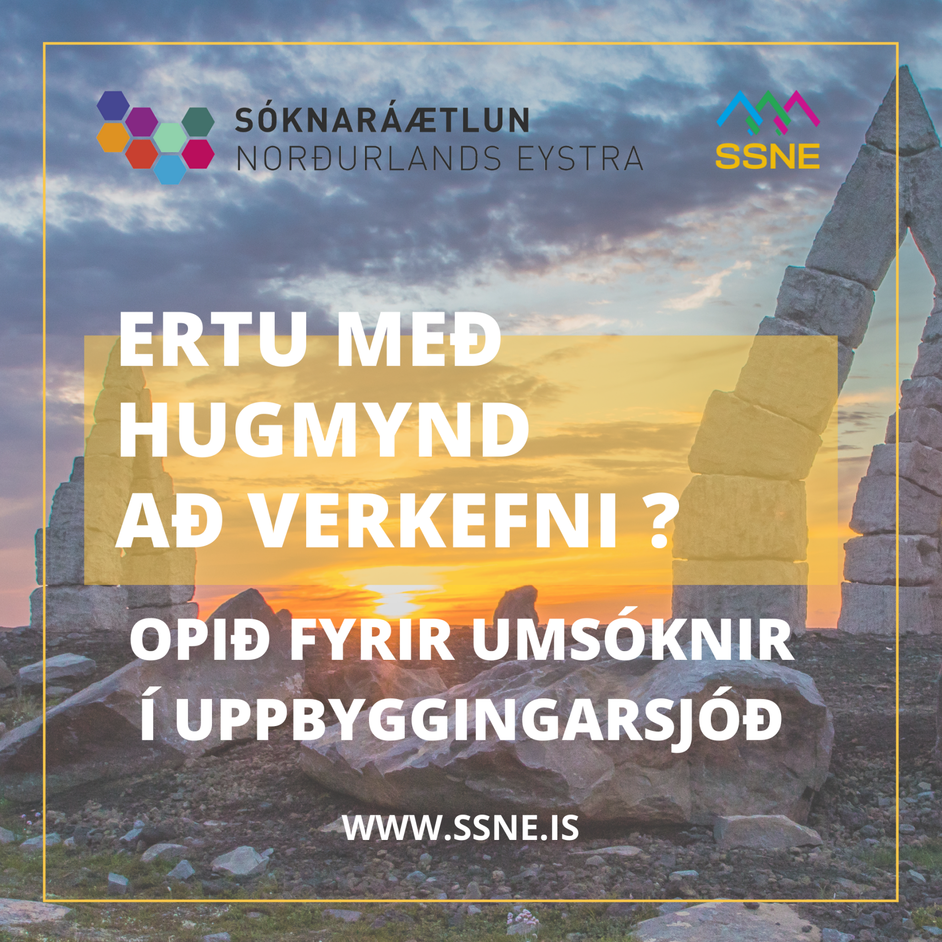 Uppbyggingarsjóður Norðurlands eystra auglýsir eftir umsóknum